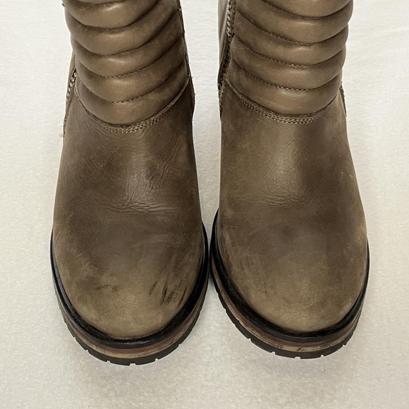 Harley-Davidson Boots Womens 9 Brown Leather Ankle Moto Chunky Heel Double Zip - Picture 15 of 16